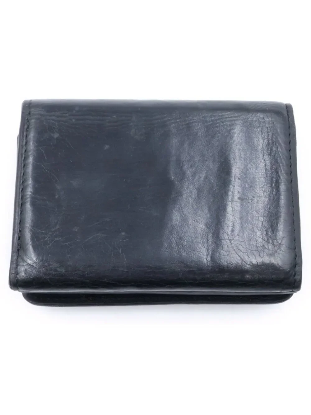 Chrome Hearts Open Wound Trifold Wallet Leather Black